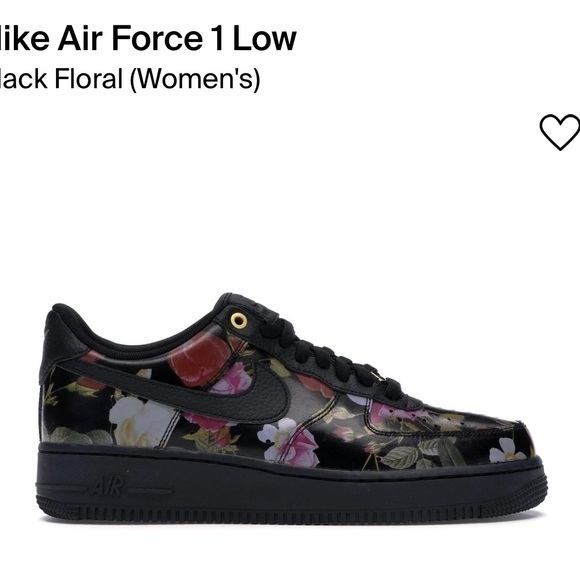 Nike Shoes - ‼️Sold ‼️ Nike Black Floral Air Force 1 Women’s size 6.5 US